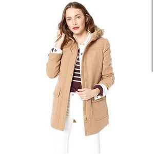 J Crew Mercantile Camel Vail Wool Parka Coat